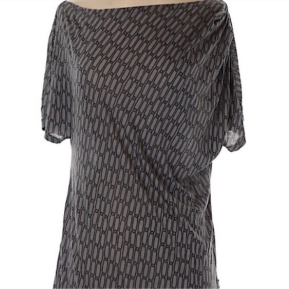 A|X Armani Exchange Gray tunic off shoulder dress Small Petite - Picture 7 of 7